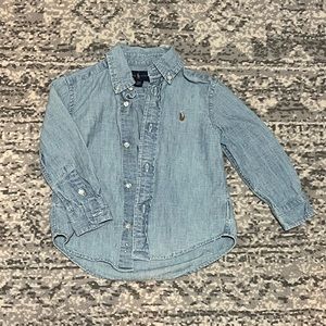 Jean button up shirt 2t